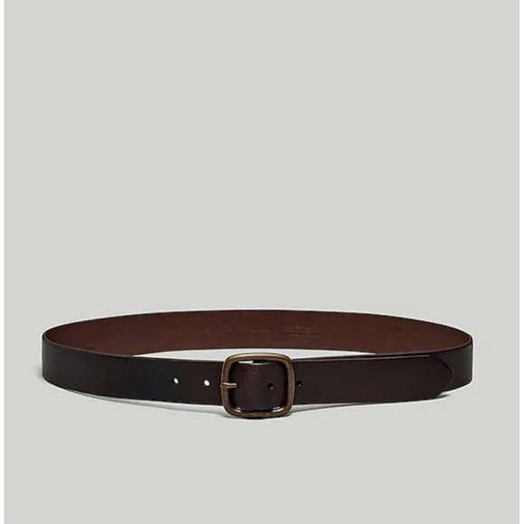 Madewell Other - Madewell Mens $58 Leather Center-Bar Belt Dark Coffee Size 34 NM497
